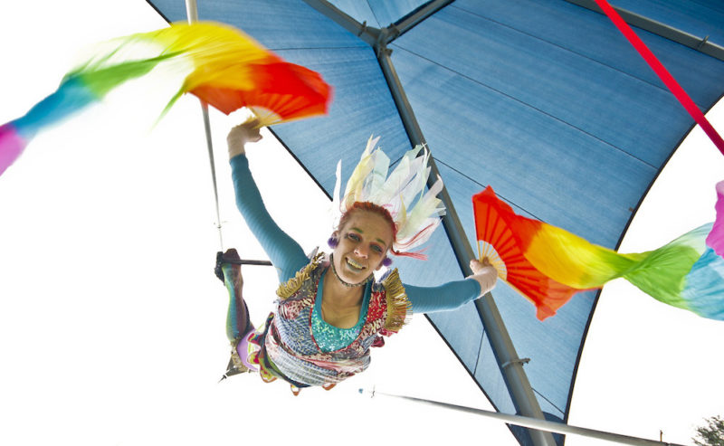 aerialist at Cherrywood Art Fair